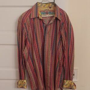 Robert Graham Multicolor Striped Button Down Shirt